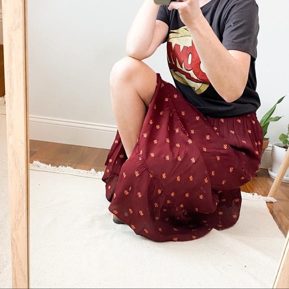 RAGA Autumn Love tiered slit skirt M - Picture 4 of 11